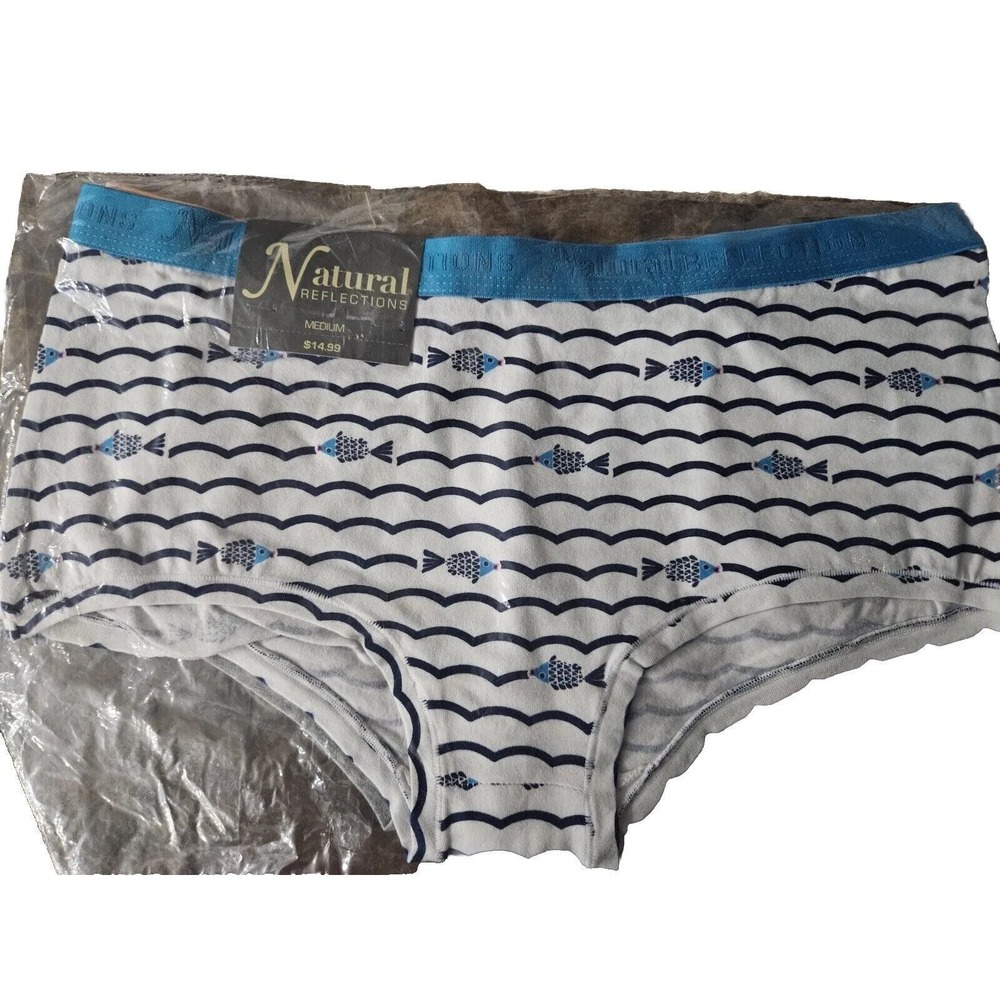 Bass Pro Shops Natural Reflections Kiss My Bass Cheeky Panties Sz Medium 2 pack